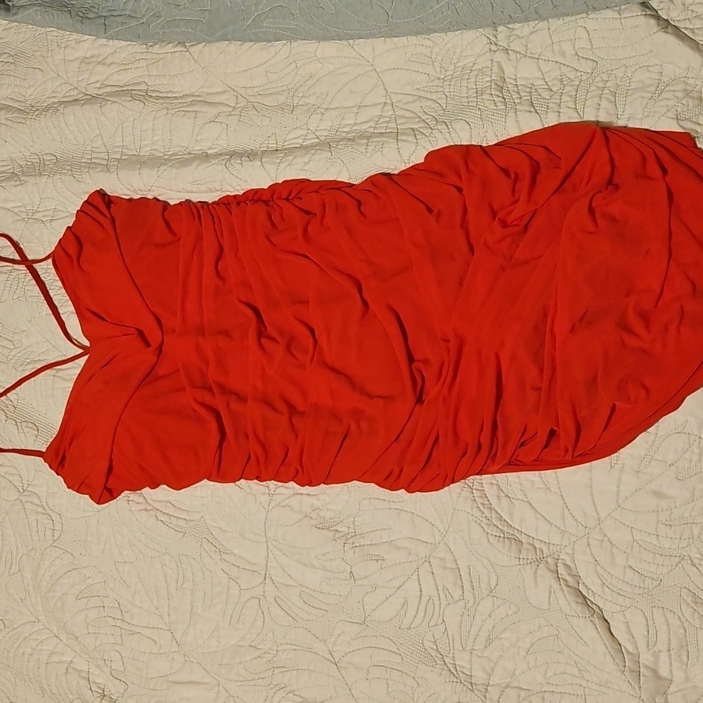 Klassy Network Red ruched dress